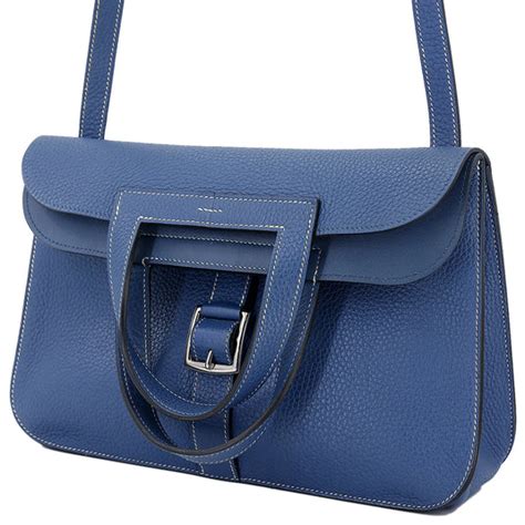 Hermès Bleu Agate Clemence Halzan 3